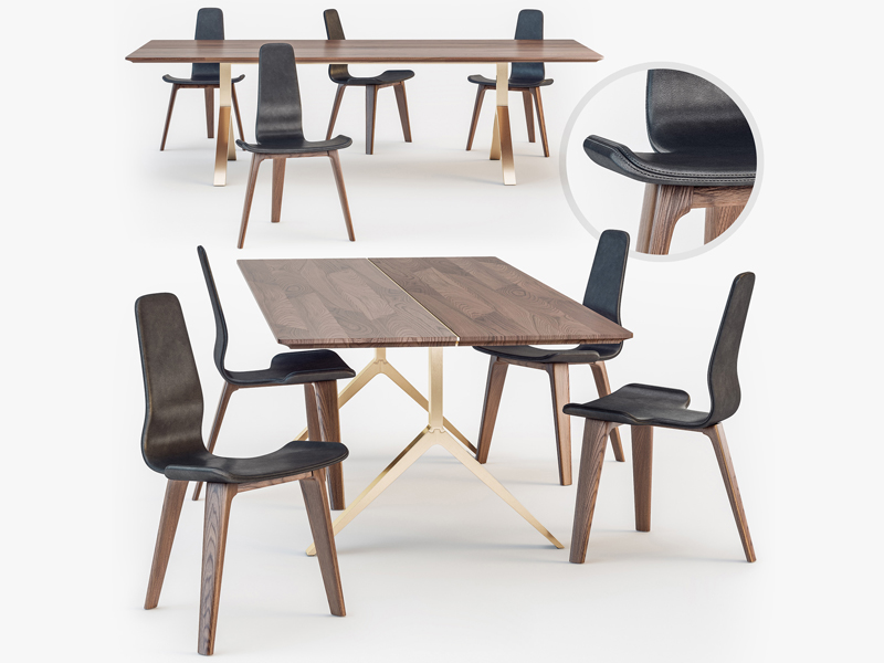 北欧简约, 工业风格, 餐桌椅组合, 桌椅组合, 北欧