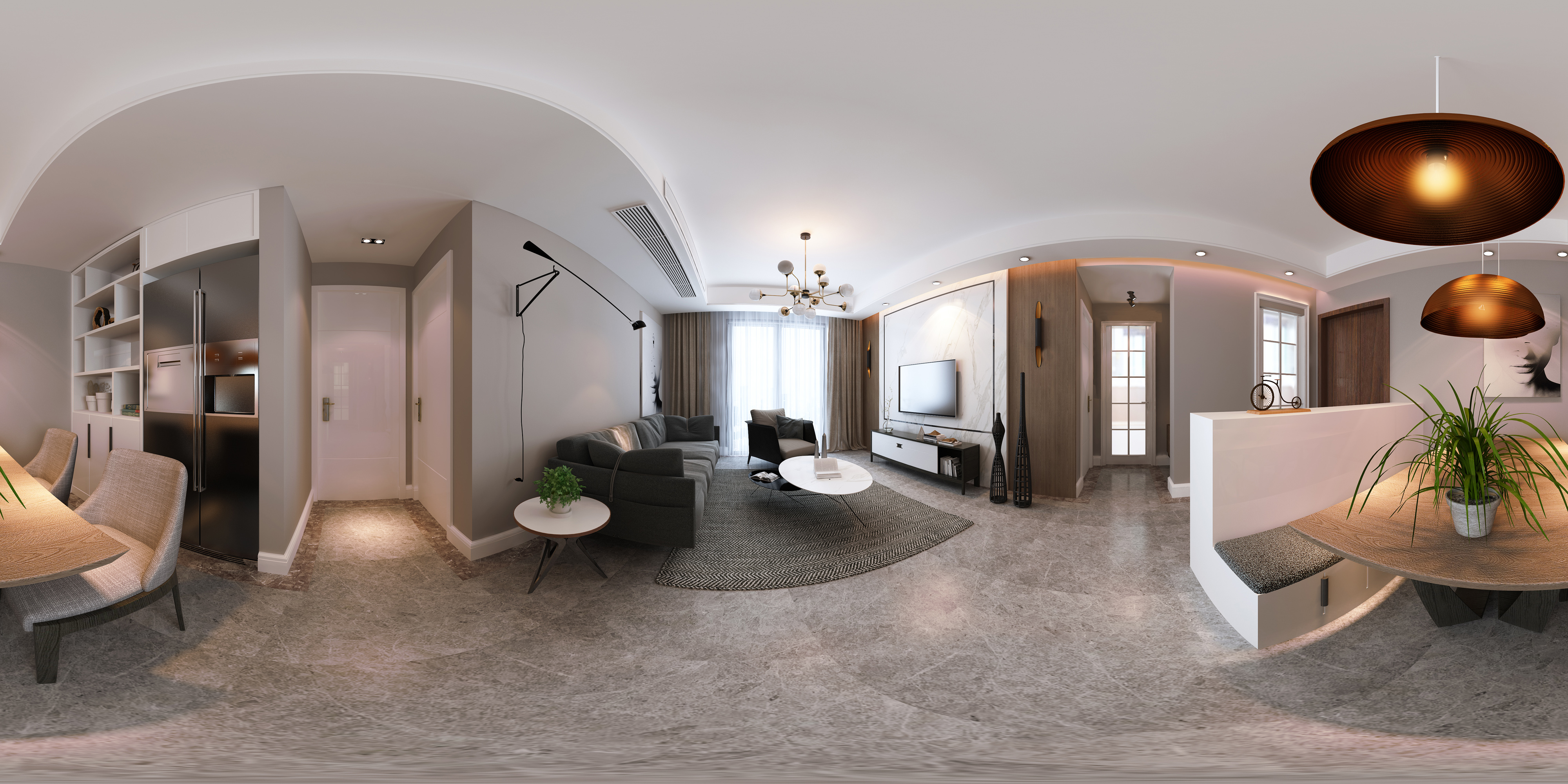 室内模型, 现代简约, 精品模型, 客厅, 沙发茶几组合, 沙发组合